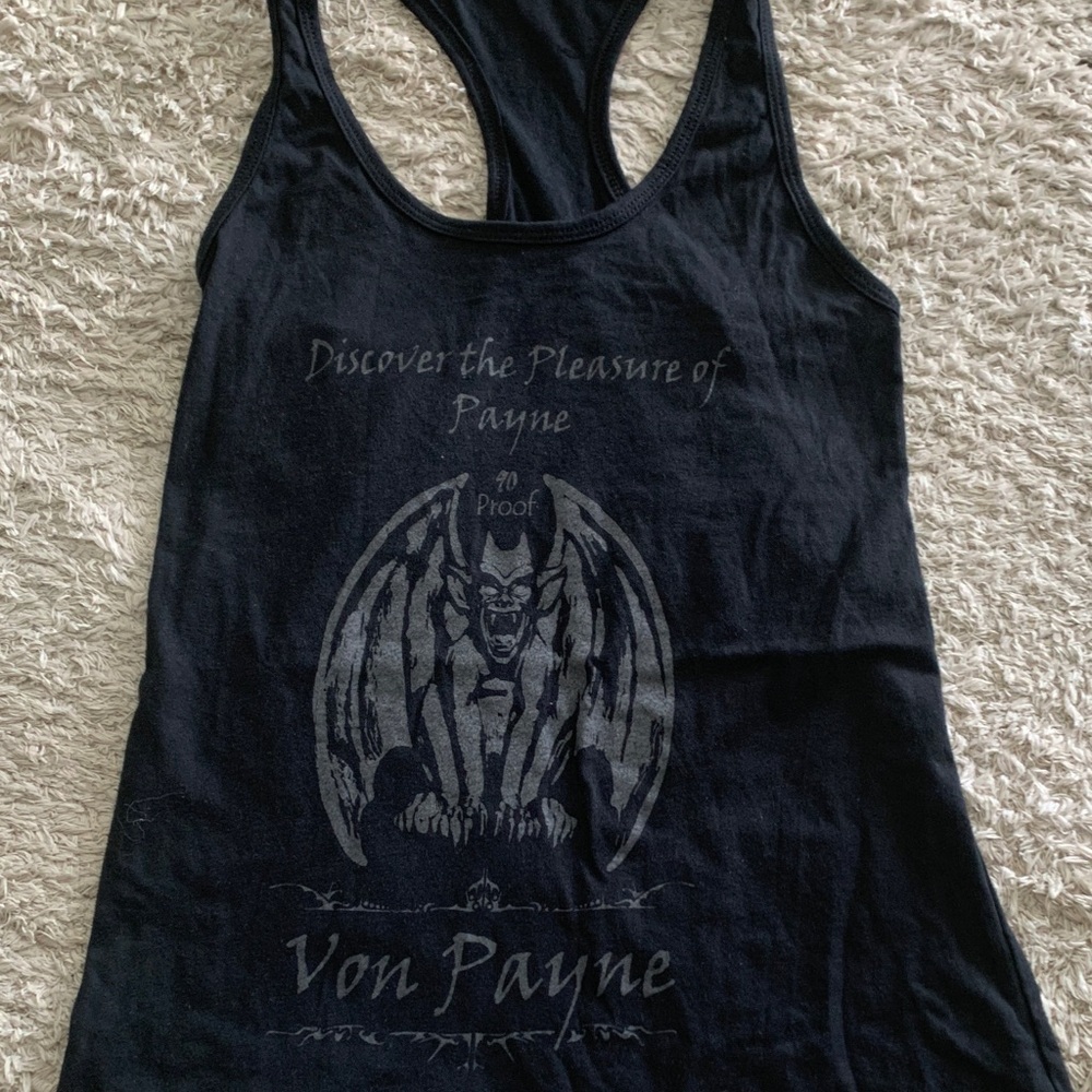 Black Graphic Tank Top